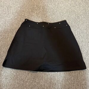Black Skirt with Stud Accents